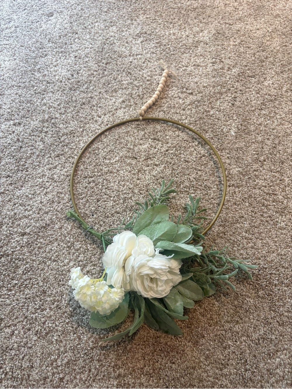 Urban Outfitters White and Green Hanging Wreath